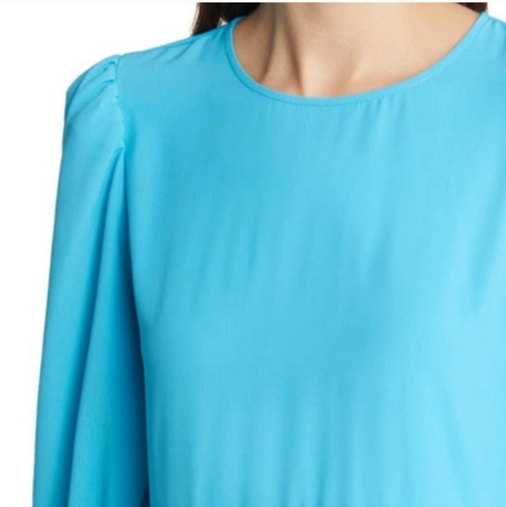 Charles Henry Tie Back Midi Dress Preppy Color Aqua, NWOT, Size Small - Picture 2 of 13